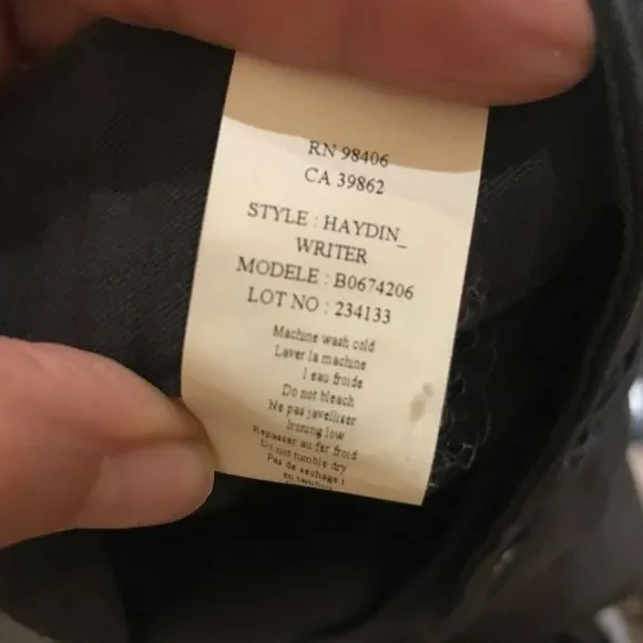 EUC Theory Hayden Writer Straight Leg Pants Black Button Fly5 Pockets 30